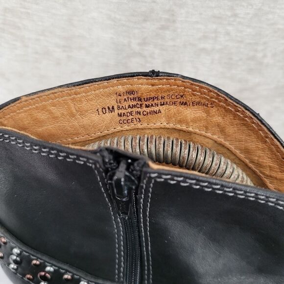 SOFFT Noreen Studded Black Leather Heeled Ankle Bootie 10M - Picture 2 of 14